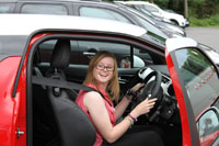 Young driver looking forward to her test drive